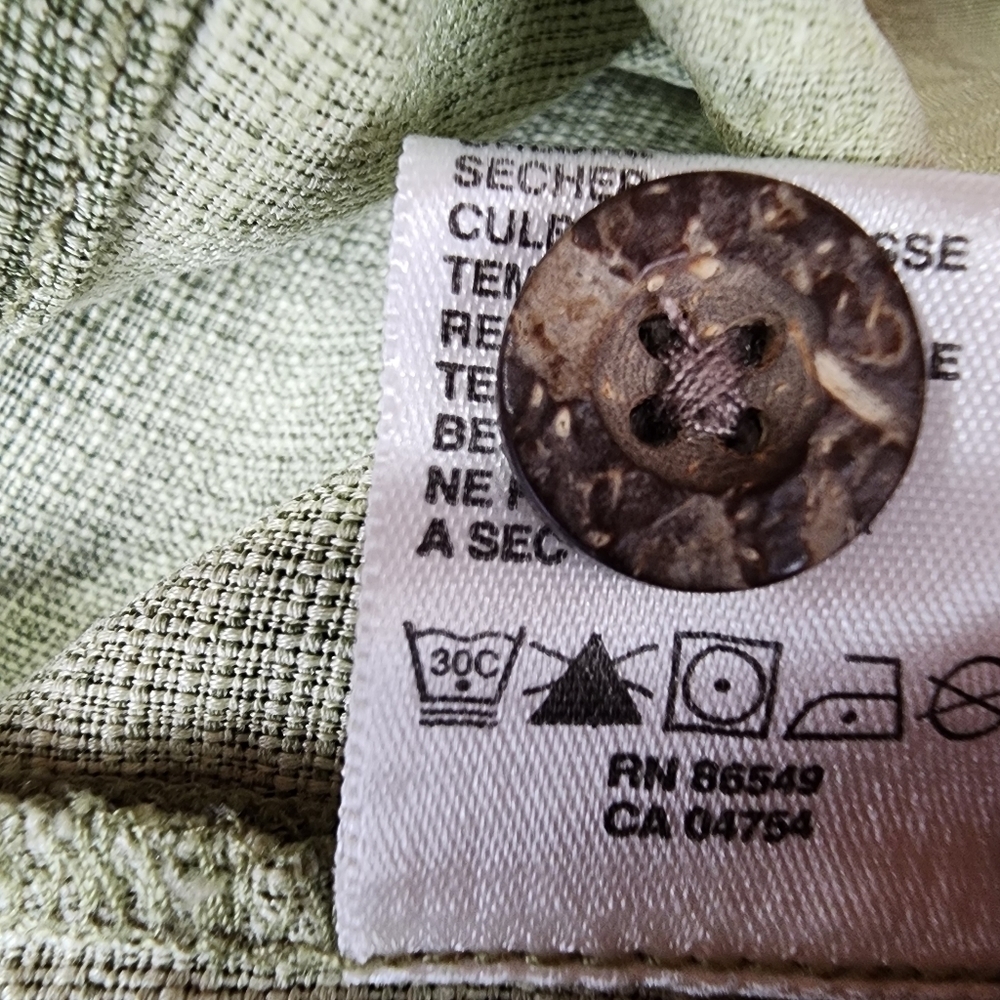 Tommy Bahama Silk Hawaiian Shirt Hibiscus Flower Damask  Avocado Green XLX - Picture 14 of 16